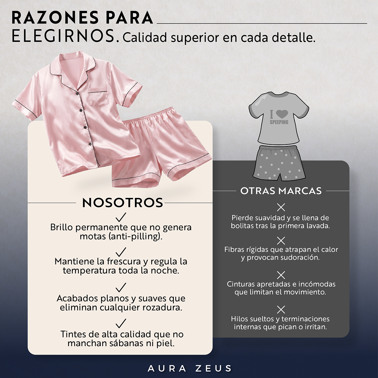Pijama Corto De Saten Mujer 2 Piezas