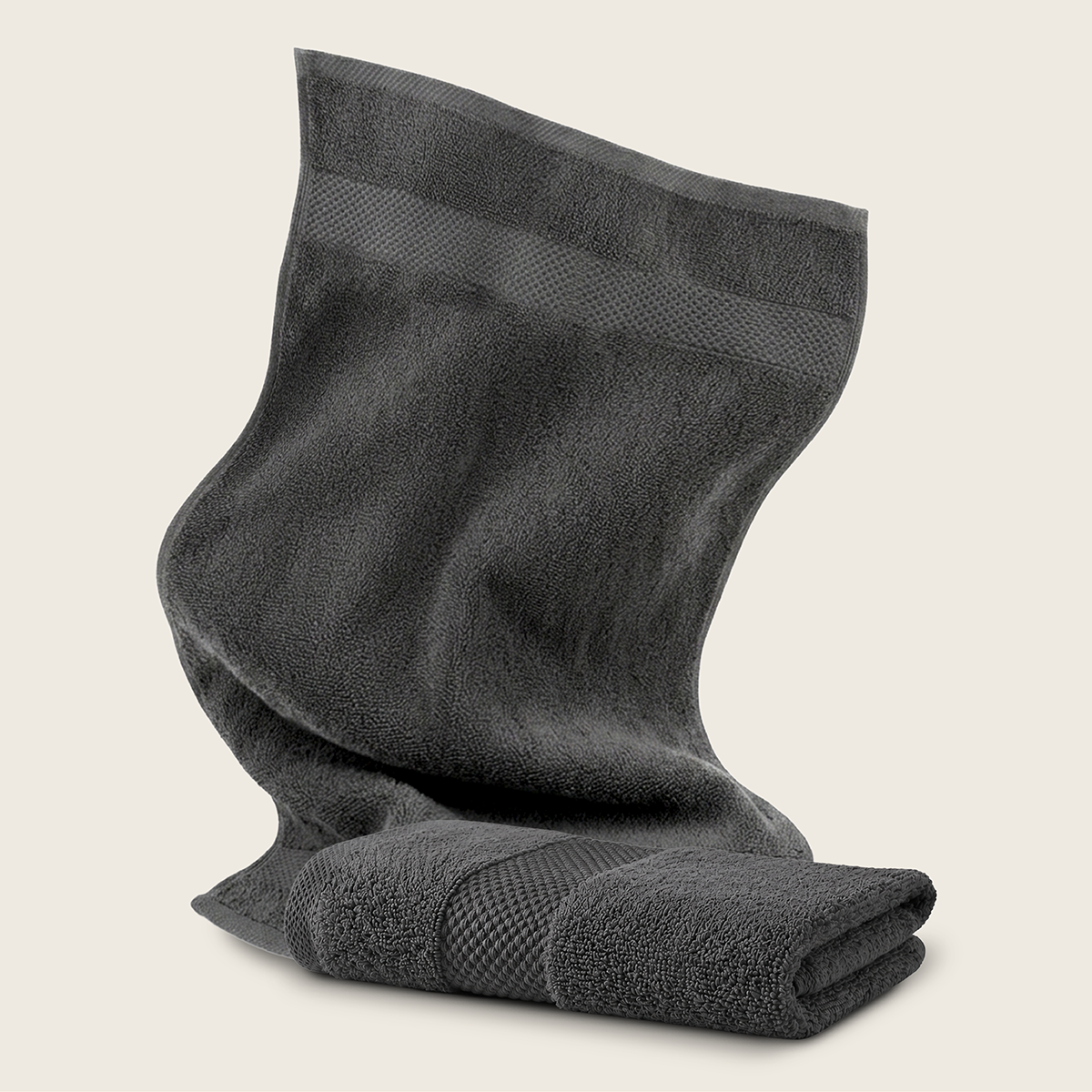 Juego De 2 Toallas De Mano 70 X 40 Cm Algodon 600 Gr/m2