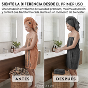 Set De 4 Toallas De Baño Algodon 600 Gr/m2