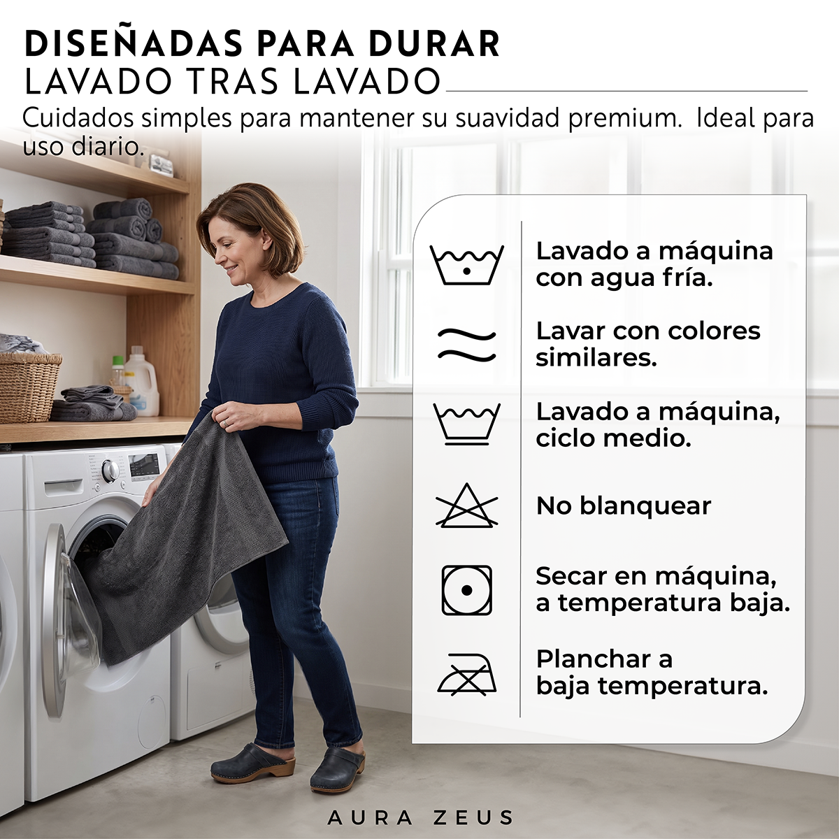 Set De 4 Toallas De Baño Algodon 600 Gr/m2