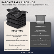 Juego De 4 Toallas Faciales 32 x 32 cm 600 Gr/m2