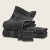 Set De 6 Toallas De Baño Algodon 600 Gr/m2