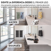 Set De 6 Toallas De Baño Algodon 600 Gr/m2
