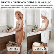 Set De 4 Toallas De Baño Algodon 600 Gr/m2
