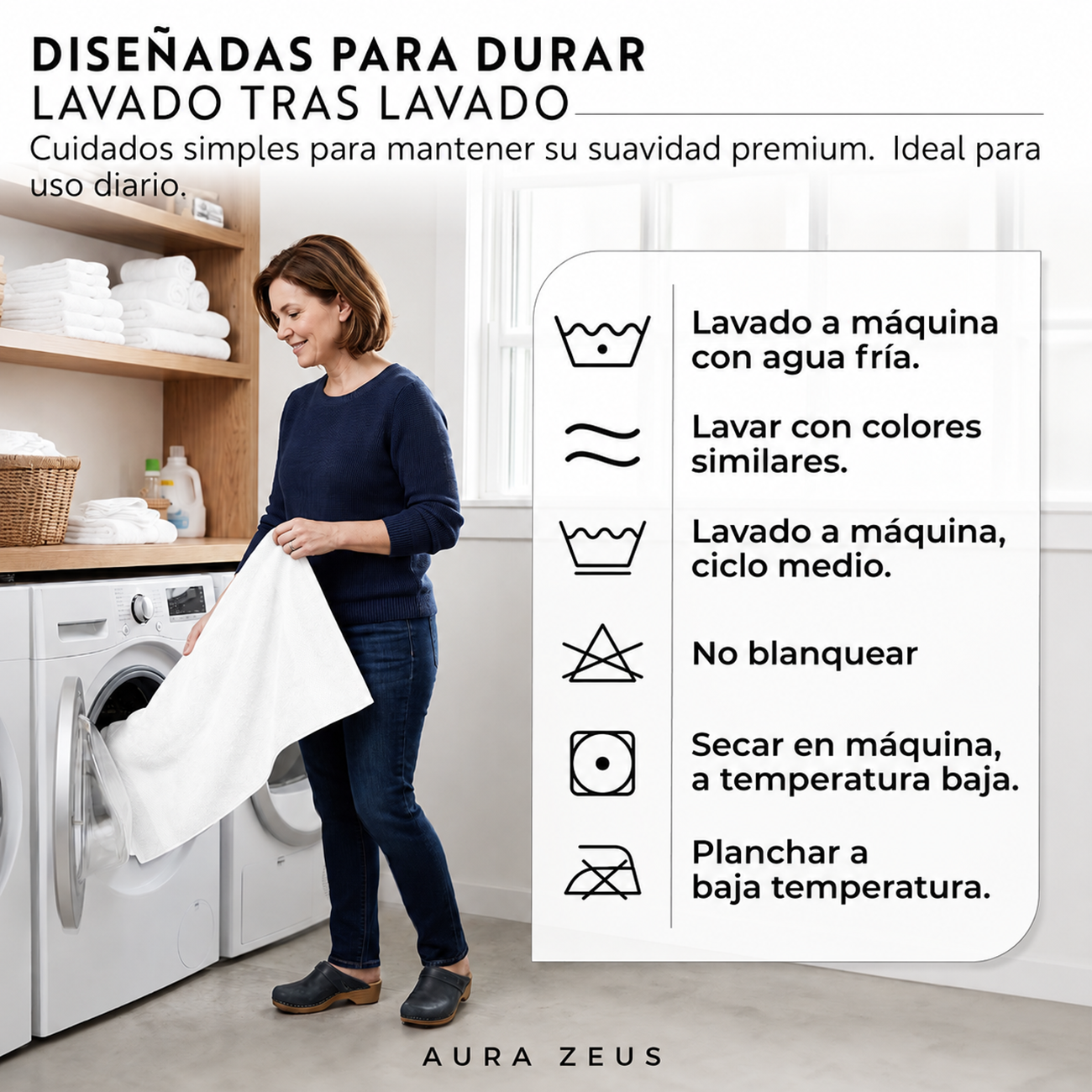 Set De 4 Toallas De Baño Algodon 600 Gr/m2