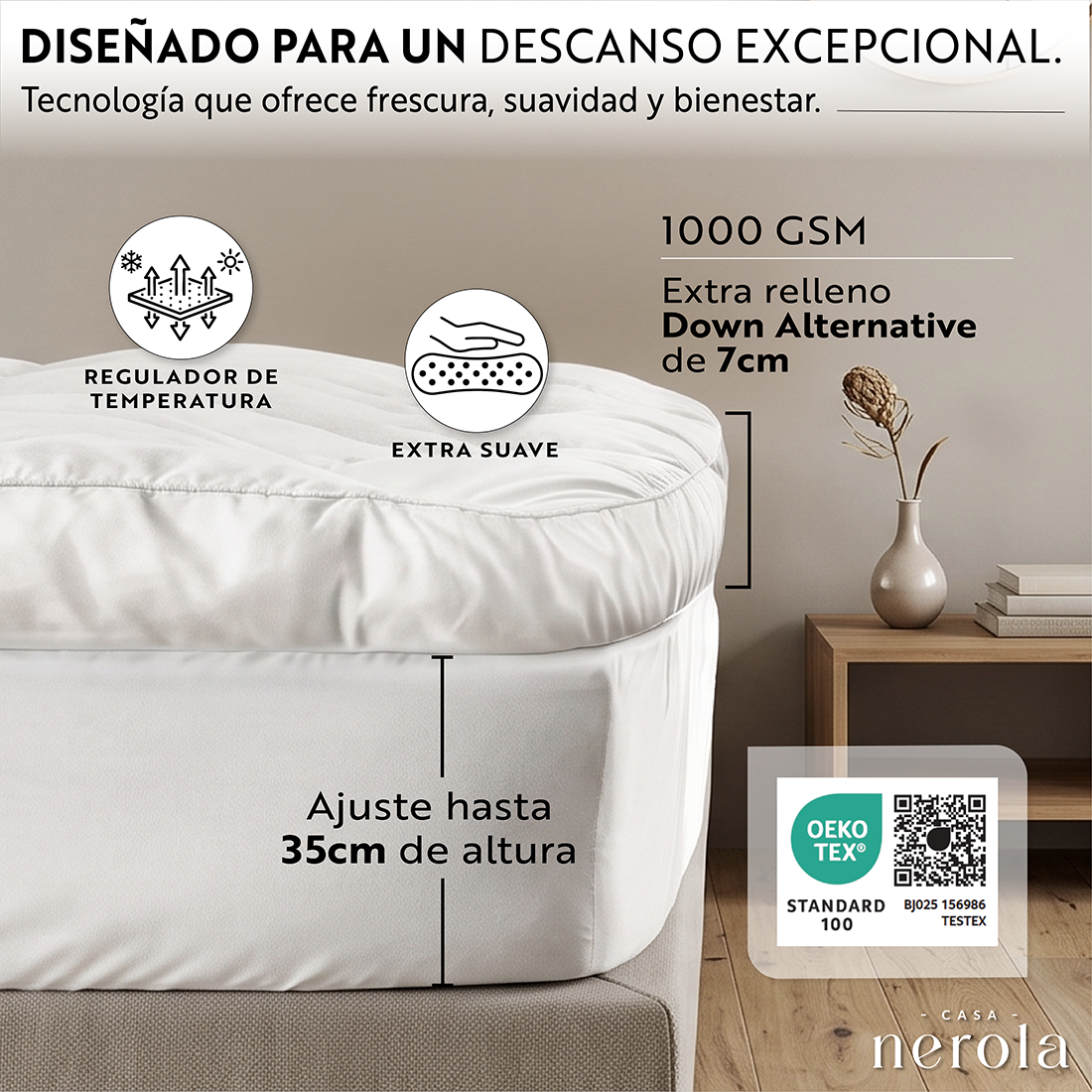 Topper Cubre Colchón Microfibra