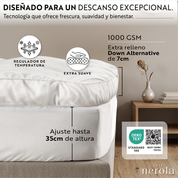 Topper Cubre Colchón Microfibra